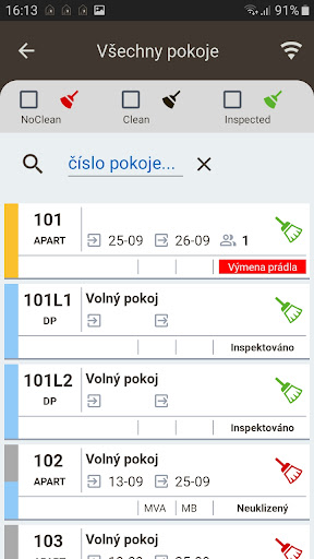 Android application HORES Housekeeping screenshort