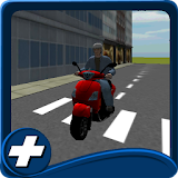 city scooter traffic drive 3D icon