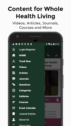 The WholeHealth App Screen 2