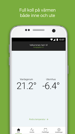 Android application Smart Värme screenshort