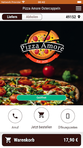 Android application Pizza Amore Ostercappeln screenshort
