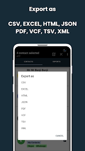 Export contacts Screenshot