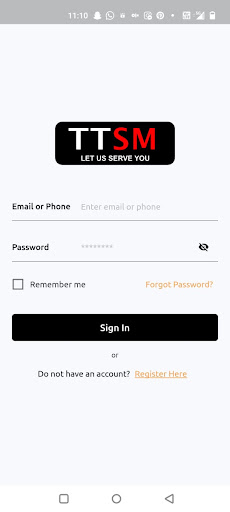 TTSM Service Provider Screen 2