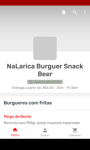Android application NaLarica Burguer Snack Beer screenshort