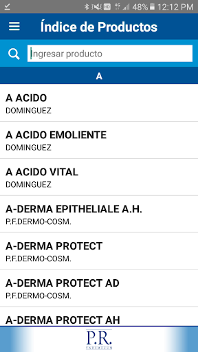 Android application PR Vademecum Argentina 2024 screenshort