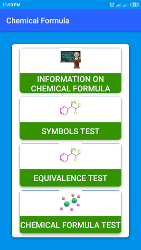 Android application Chemical Formula screenshort