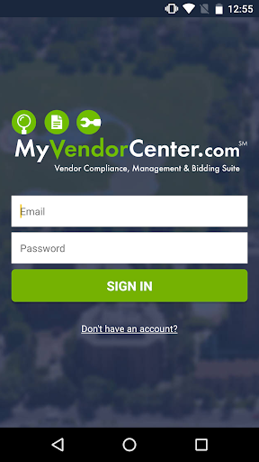 Android application MyVendorCenter screenshort