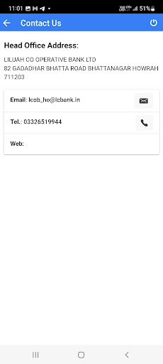Android application Liluah Co-operative Bank screenshort