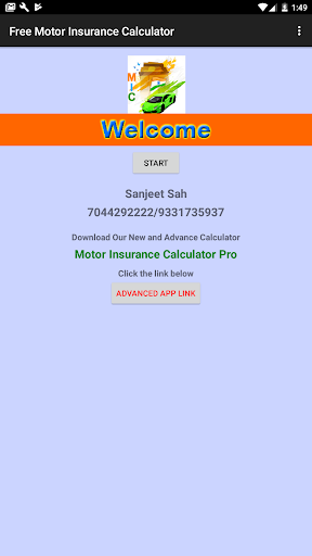 Motor Insurance Calculator EZY Screen 2