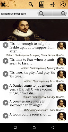 Android application William Shakespeare : Quotes screenshort