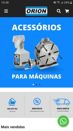 Android application Orion Ferramentas screenshort