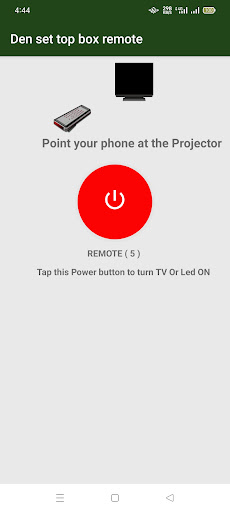 Den set top box remote Screen 2