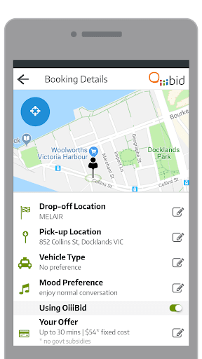 Oiii - Taxi & Rideshare app Screen 2