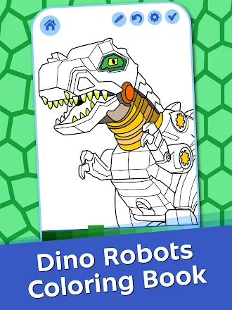 Game screenshot Dino Robots Coloring for Boys mod apk