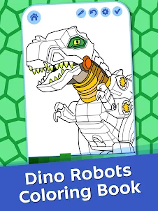 Dino Robots Coloring for Boys