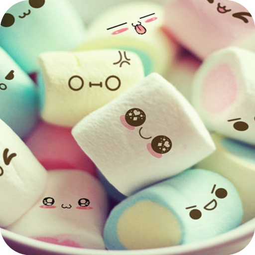Cute Marshmallow cartoon Theme  Icon