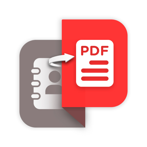 Contact Backup: PDF Text & VCF logo
