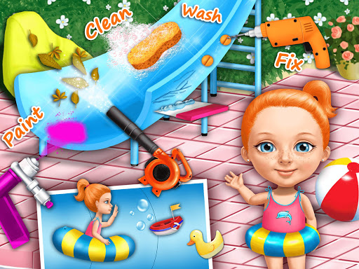 Sweet Baby Girl Cleanup 4 - House, Pool & Stable  screenshots 12