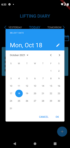 Lifting Diary Screen 3