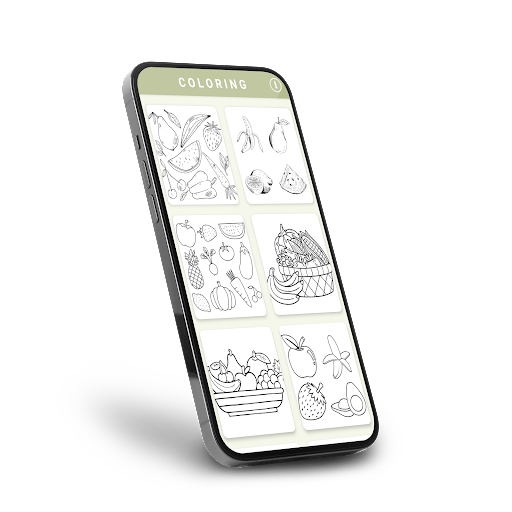 Android application Fruits Coloring Book Game screenshort