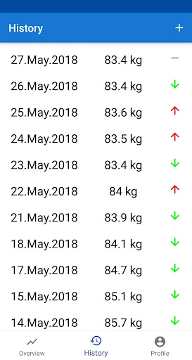 Weight Tracker - BMI calculato Screen 3