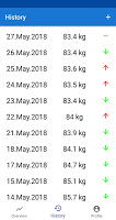 screenshot of Weight Tracker - BMI calculato