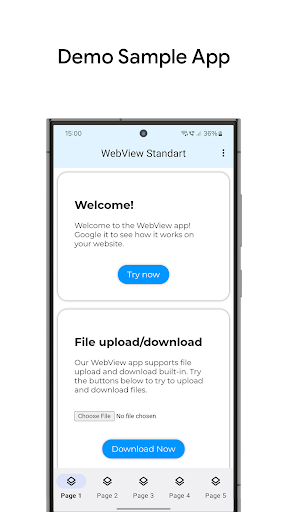 Android application WebView Standard Template screenshort