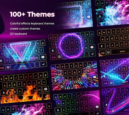 Android application Neon Keyboard - Keyboard Theme screenshort