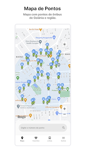 Android application BusNow: Ônibus em Goiânia screenshort