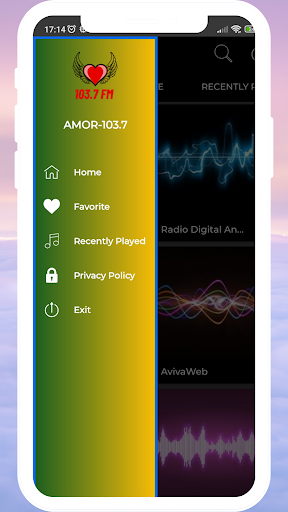 Android application Amor FM 103.7 Ánapolis Rádio screenshort