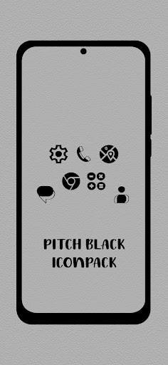 Screenshot of Pitch Black Icon Pack