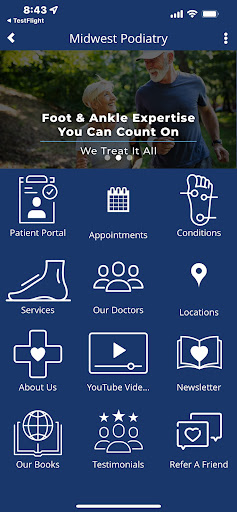 Android application Midwest Podiatry Centers screenshort