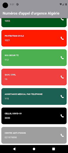 Numéros durgence Algérie Screen 2