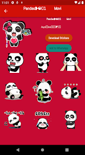 Stickers de Pandas