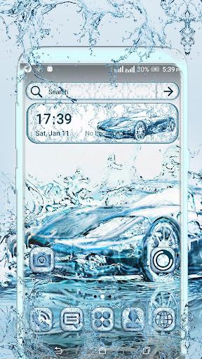 Android application Water Car Launcher Theme screenshort