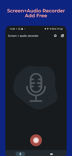 Android application Audio + screen Recorder screenshort
