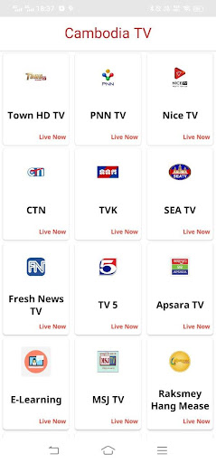 Android application Khmer TV Online screenshort
