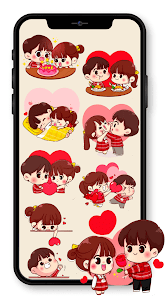 Love Stickers Cute Couple  screenshots 1
