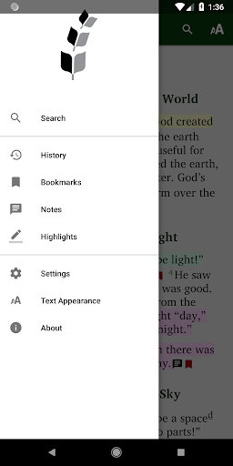 Android application ERV Bible screenshort