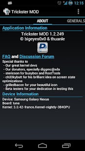 Trickster MOD Kernel Settings Capture d'écran