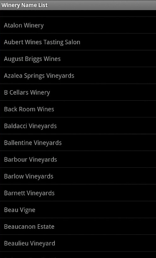 Napa Valley Winery for Tablets Screen 3