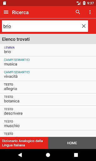Dizionario Analogico Screen 2