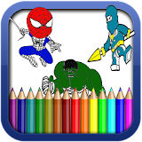 Heroes coloring pages for Kids icon