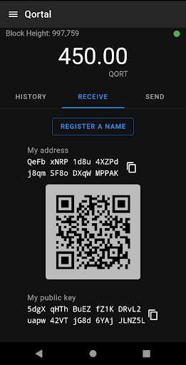 Qortal Wallet Screen 2