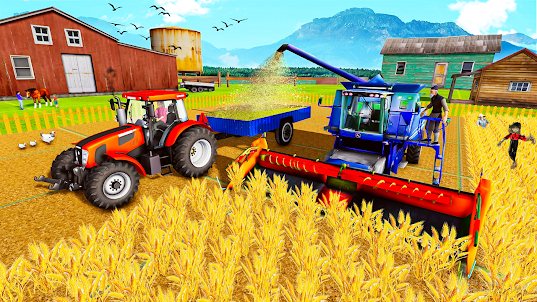 Tractor driving:farming sim 3D