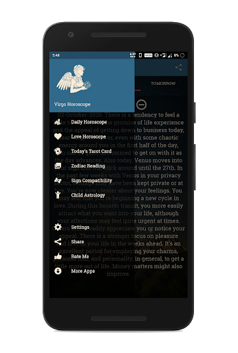 Android application Virgo Horoscope screenshort