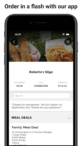 Android application Roberto's Take Away App screenshort