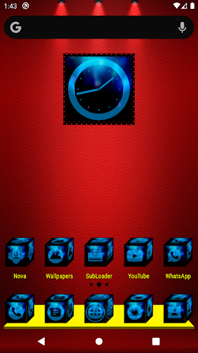 Android application 3D Light Blue Icon Pack screenshort