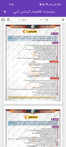 مرشحات الاقتصاد السادس ادبي