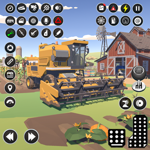 Animal farm tractor sim game logo
